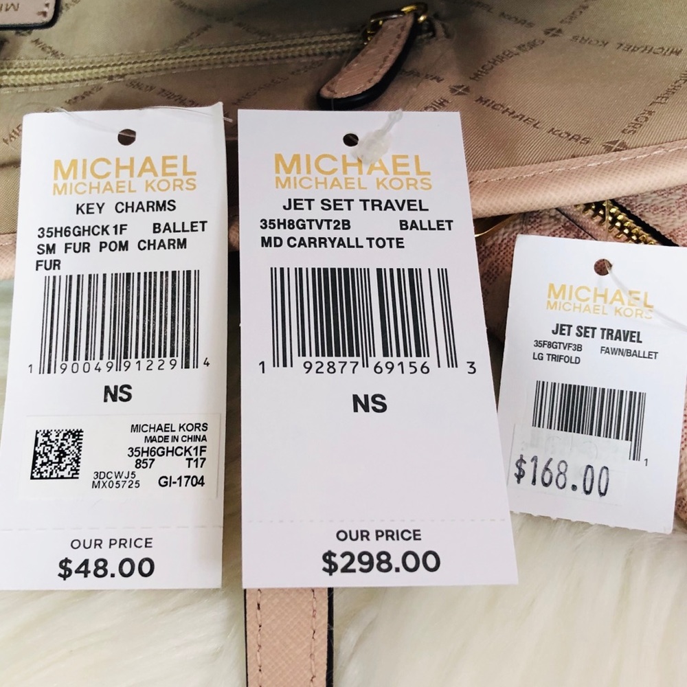 3PCS Michael Kors MD Carryall Tote Wallet Charms - Picture 8 of 8